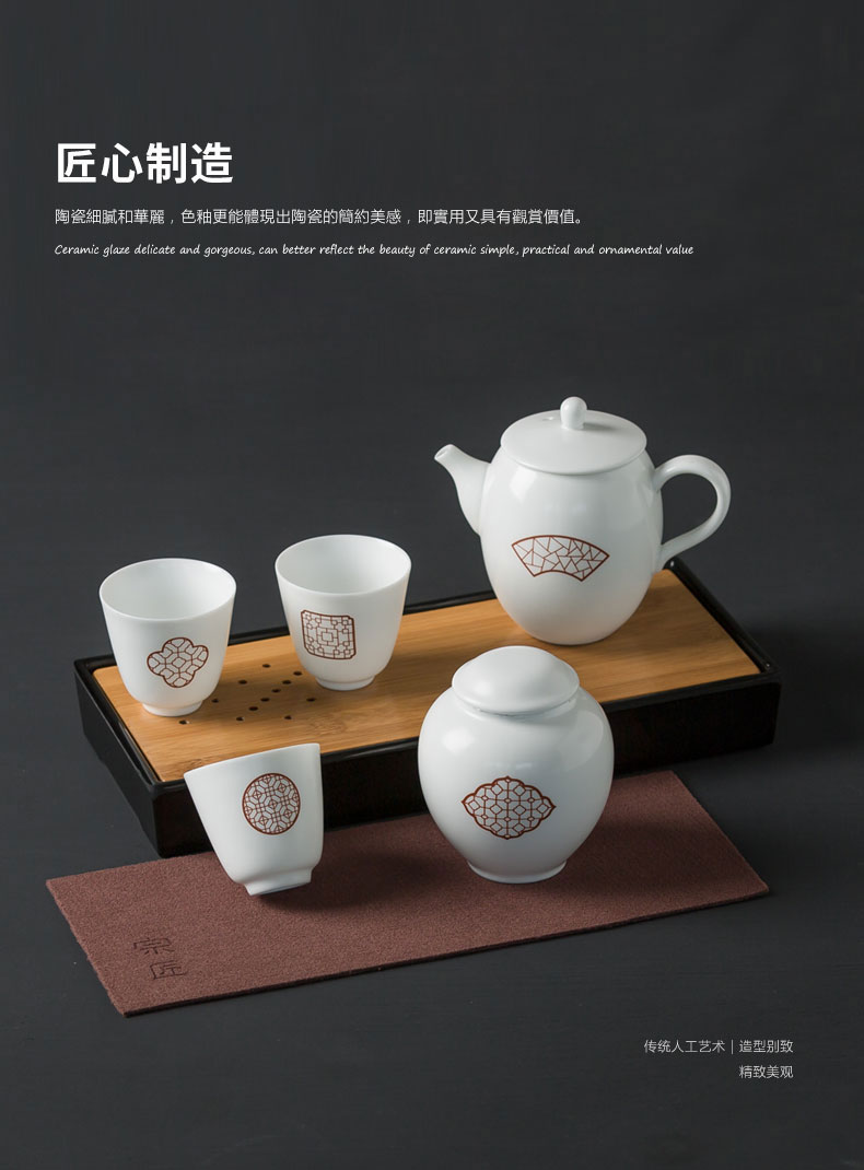 Porcelain heng tong fat white Porcelain sample tea cup of a complete set of single glass ceramic cups kung fu tea set personal master cup bowl