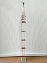 10*50 Brushed Tube Upright 304 Stainless Steel Home Decoration Workwear Outdoor Balcony Stair Handrail Support