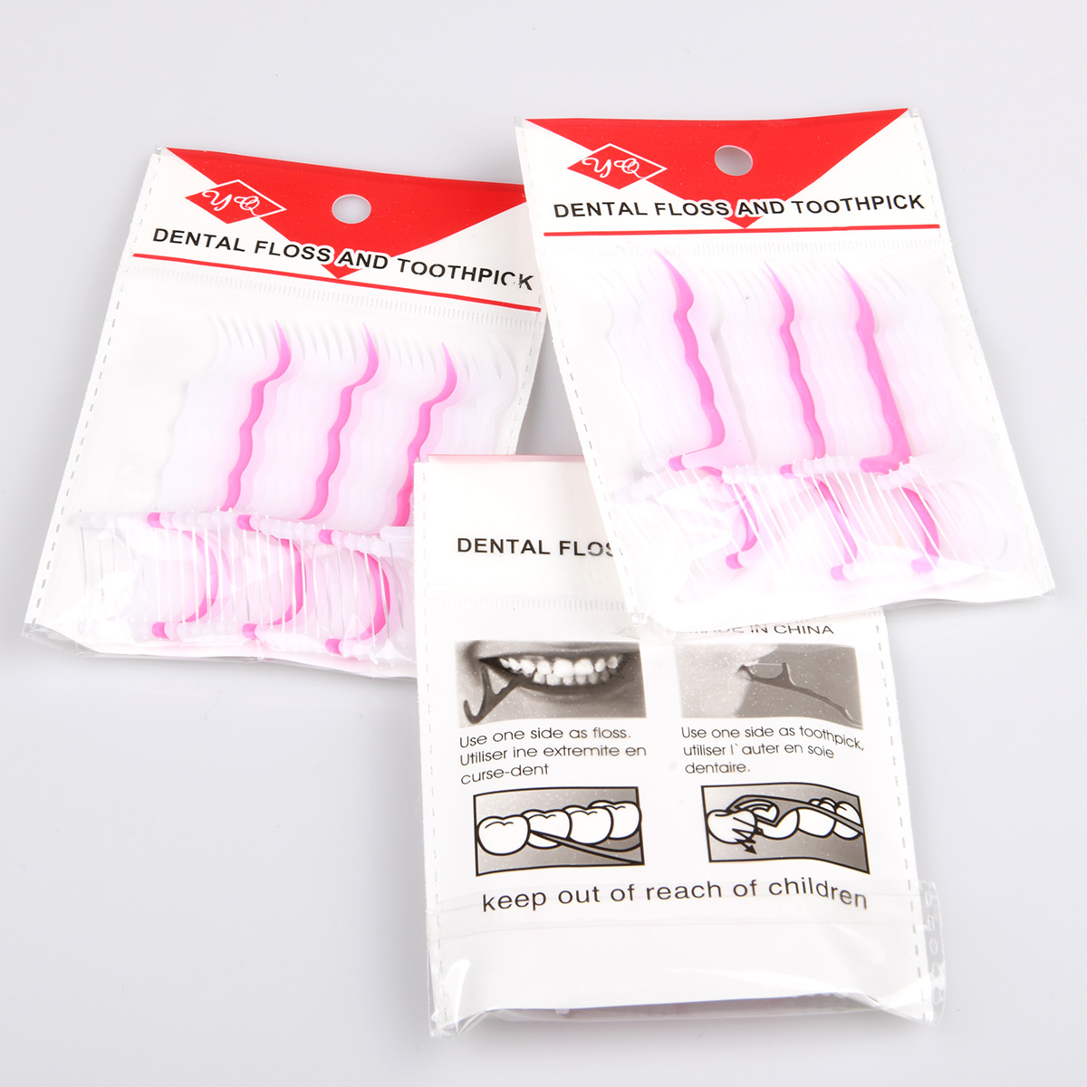 Toothpick dental floss Two-in-one bending hook dental floss Floss Stick Dental Gap Cleaning Tool 14g