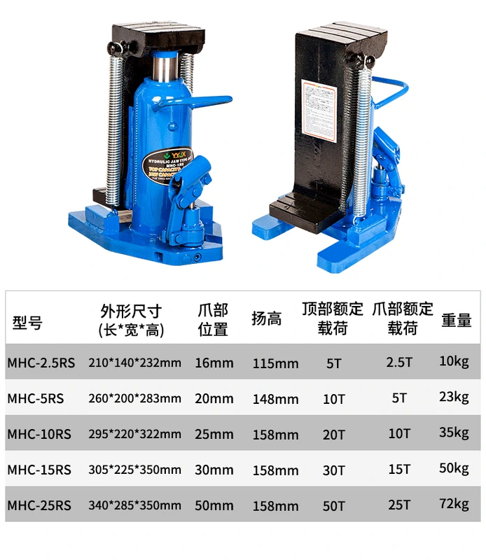 kích thủy lực bơm tay Máy nâng hạ thủy lực loại mỏ vịt kiểu đứng 5T/10T/20T/30T/50 tấn giá kích thủy lực 5 tấn kích thuỷ lực lùn