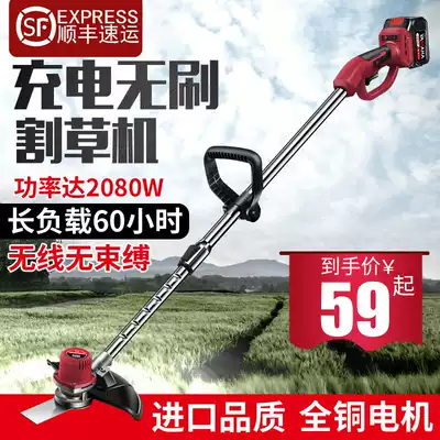 Mountain Leaf electric lawn mower small household Lithium electric weeder multifunctional lawn machine rechargeable pruning artifact