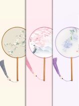 Yutu Fairy Ancient Wind Fan Fan Group Fan Chinese Style Dance Ancient Clothes Court Fan Hanfu Womens Long-Handed Tassel Round Fan