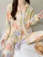 Хлопковая летняя тонкая послеродовая осенняя пижама для молодой матери для кормящих грудью, большой размер