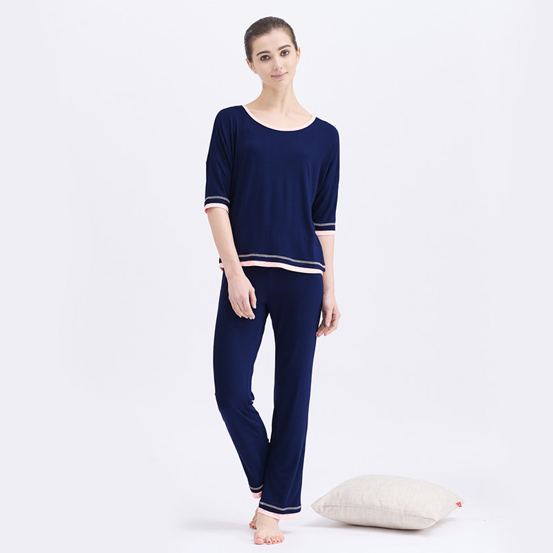 Pyjama pour femme en Viscose à manches - Ref 2995226 Image 4