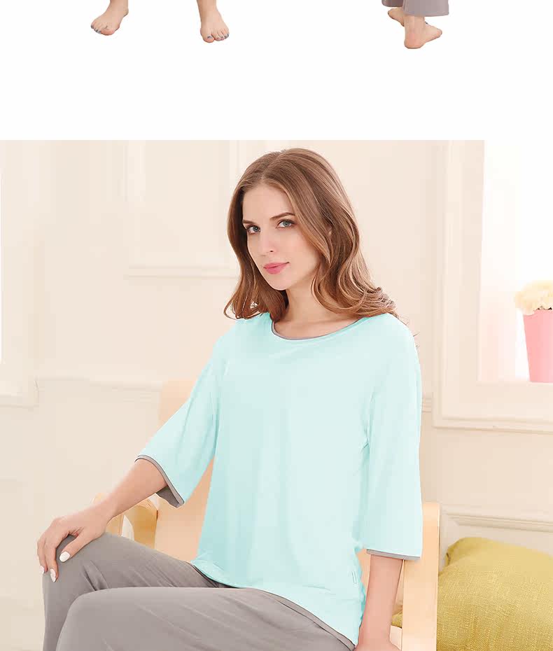 Pyjama pour femme en Viscose à manches - Ref 2994499 Image 16