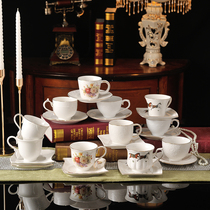 Clear stock special ceramic coffee cup and saucer set European simple gilt coffee cup plate English afternoon tea set