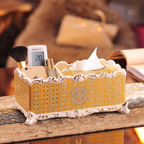 European luxury tissue box fashion coffee table remote control mobile phone multi-function storage box ceramic British drawing paper box