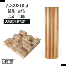 Sink Sound environmentally friendly pine wood Acoustic Diffusion Plate Trap Soundproof Sound Absorbing material Recording shed view Room
