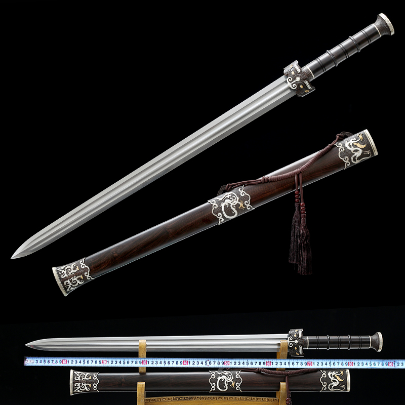 The high-end sword Longquan city Yu's eight faces Han sword long handmade precious sword hand ancient sword knife sword unopened blade-Taobao