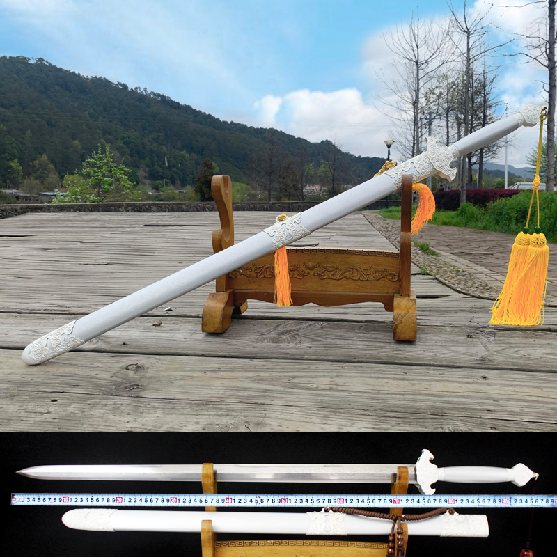 Longquan Yuxi Sword long eight-sided sword sword manganese steel body defense tool weapon unopened