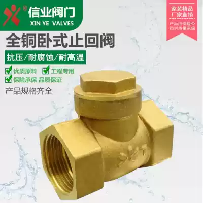 All copper horizontal check valve check valve check valve water meter check valve water pump anti-backflow valve brass check valve