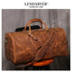 Lendaryer Travel Bag Men's New Retro Embossed Leather Handbag Large Capacity Business Commuter Briefcase