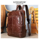Lendaryer Business Backpack Men's New High-End First-Layer Cowhide Travel Backpack Travel Commuter Computer Bag