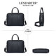 LENDARYER briefcase men's high-end genuine leather first-layer cowhide large-capacity multi-compartment business commuter handbag