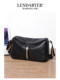Lendaryer Classy Black Leather Shoulder Bag Men's New Casual Sports Crossbody Bag Fashionable Trendy Men's Bag