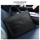 Lendaryer Briefcase Men's Classy Genuine Leather Horizontal Shoulder Bag Large Capacity Computer Bag Business Casual Handbag