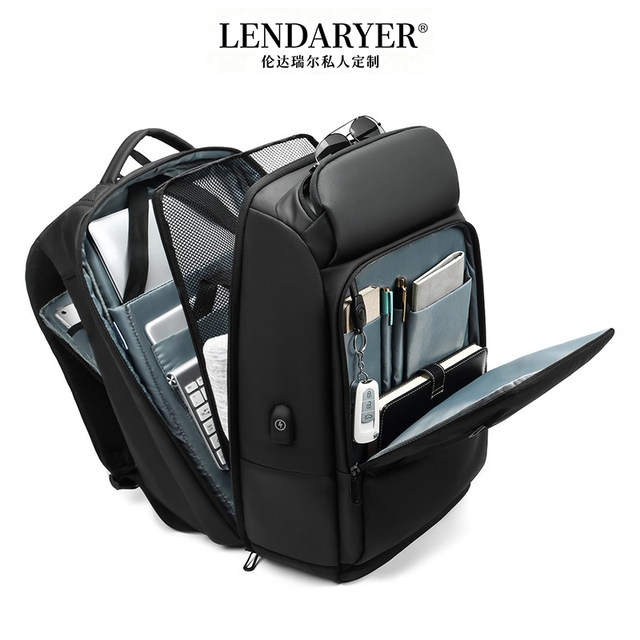 Lendaryer Business Backpack Men's New Large-Capacity Business Trip Commuter Travel Bag Multi-Functional Computer Backpack