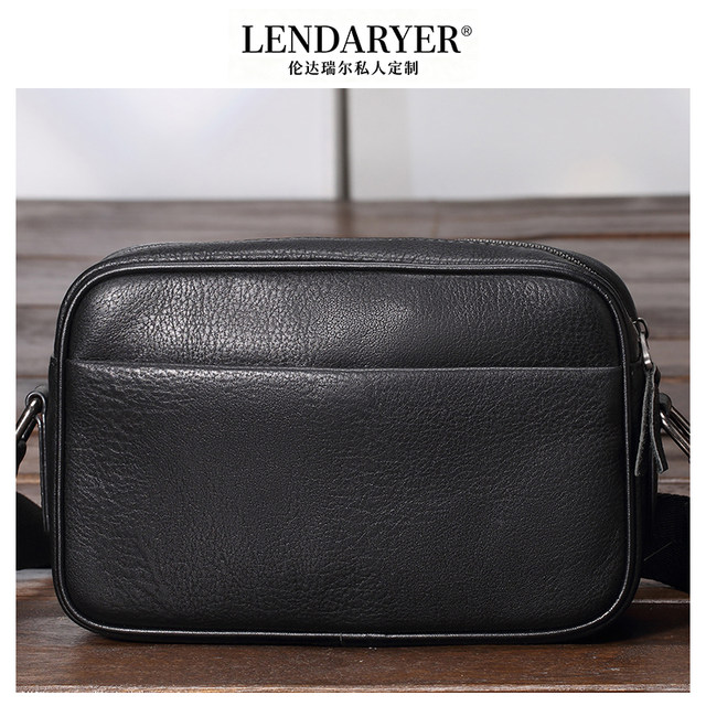 Lendaryer Shoulder Bag Men's Horizontal Style Portable Multi-Compartment Crossbody Bag Business Work Clothing Casual Multi-Functional Backpack