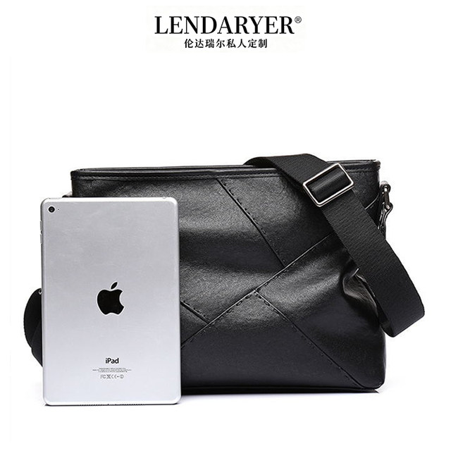 Lendaryer Single Shoulder Bag for Men, Genuine Leather, Classy Business Casual, Daily Multi-Functional, Large Capacity, Fashionable Crossbody Bag