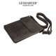 Lendaryer Single Shoulder Bag for Men, Crazy Horse Leather, Retro, Simple, Large Capacity Crossbody Bag, Business Travel, Work Backpack