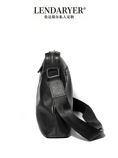 Lendaryer Shoulder Bag New Classy Genuine Leather Casual Business Crossbody Bag Large Capacity Youth Backpack Men's Bag