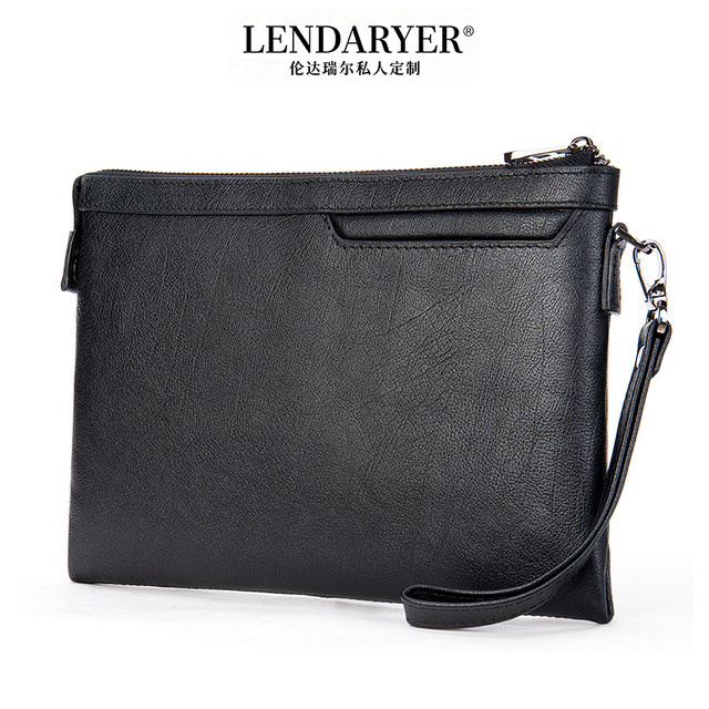 Lendaryer Clutch Bag Men's Business New High-End Large-Capacity Portable Clutch Bag Simple Retro Coin Purse