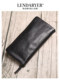 Lendaryer Men's Genuine Leather Zipper Clutch Bag, Long Style, Large Capacity, Fashionable Casual Wallet, Business Travel Clutch Bag