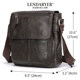 Lendaryer Shoulder Bag Men's Accessible Luxury Genuine Leather Business Travel Work Clothing Crossbody Bag Large Capacity Horizontal Handbag