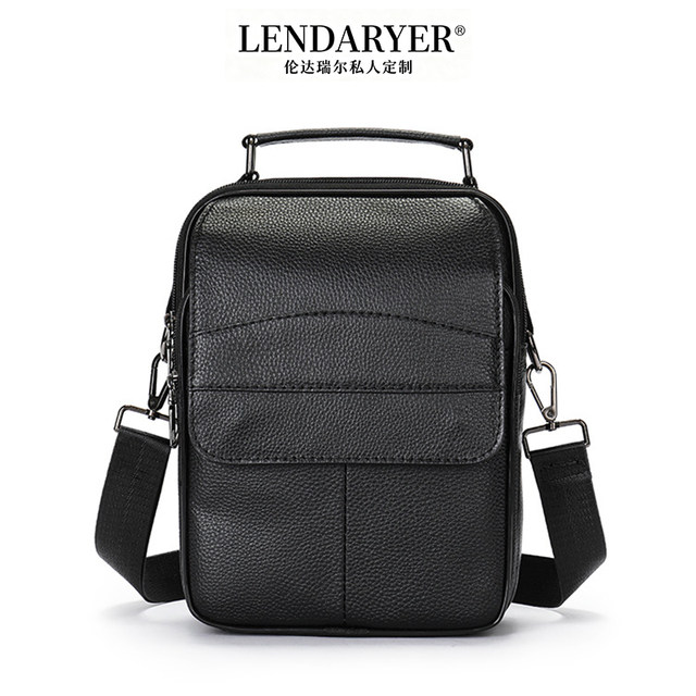 Lendaryer Shoulder Bag Men's New Style Accessible Luxury First-Layer Cowhide Multi-Functional Business Work Clothing Large-Capacity Crossbody Bag