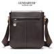 Lendaryer Shoulder Bag Men's Accessible Luxury Genuine Leather Business Travel Work Clothing Crossbody Bag Large Capacity Horizontal Handbag