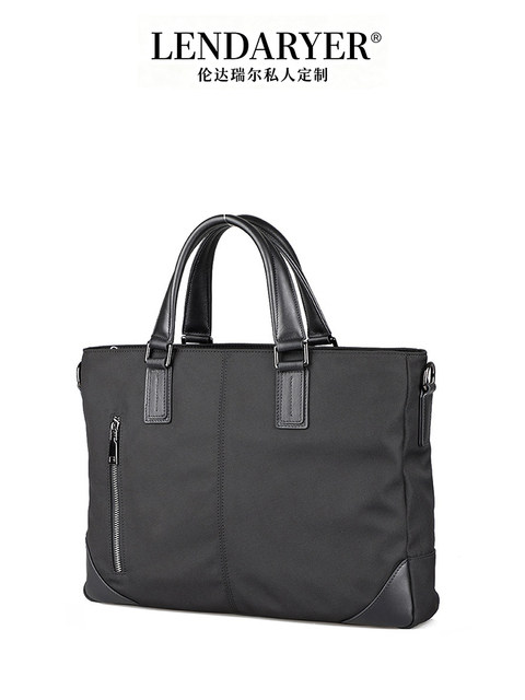 Lendaryer Briefcase Handbag Men's Business Commuting Preferred Oxford Cloth Material Hand-Held Men's Bag Computer Bag