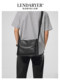 Lendaryer Shoulder Bag Men's Retro Simple Genuine Leather Business Travel Commuter Messenger Bag Multi-Compartment Crossbody Bag