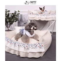  Minan NF kennel cat litter four seasons detachable and washable cute Korean imported fabric INS wind small dog fighting teddy