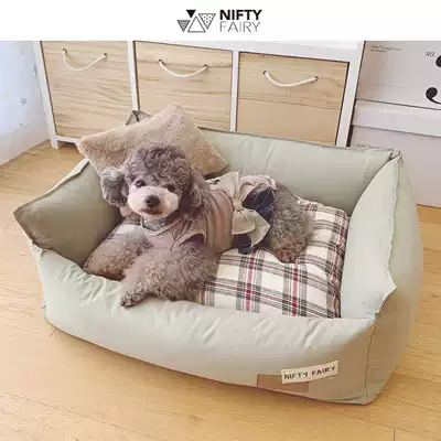 Minan NF dog kennel cat den Four Seasons removable and washable dog bed Korean imported fabric INS Wind small dog fighting Teddy