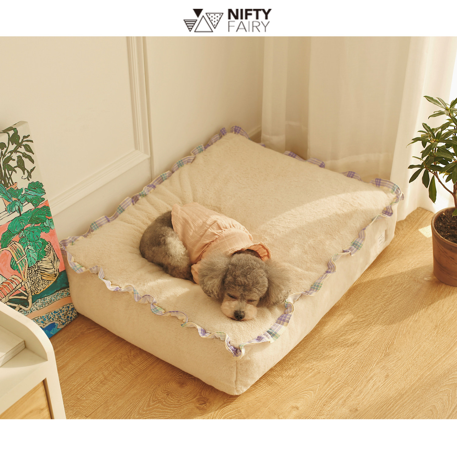 Minem Pet Thick Cushion Fluff Soft Autumn And Winter Warmth Can Be Detached Wash Minima Dog Mong Marzislaw Dogfight dog