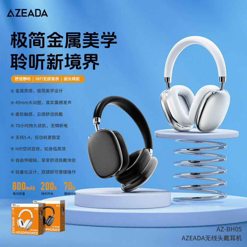 Azeada Azeada head-mounted bluetooth headset: a new partner for music and e ...