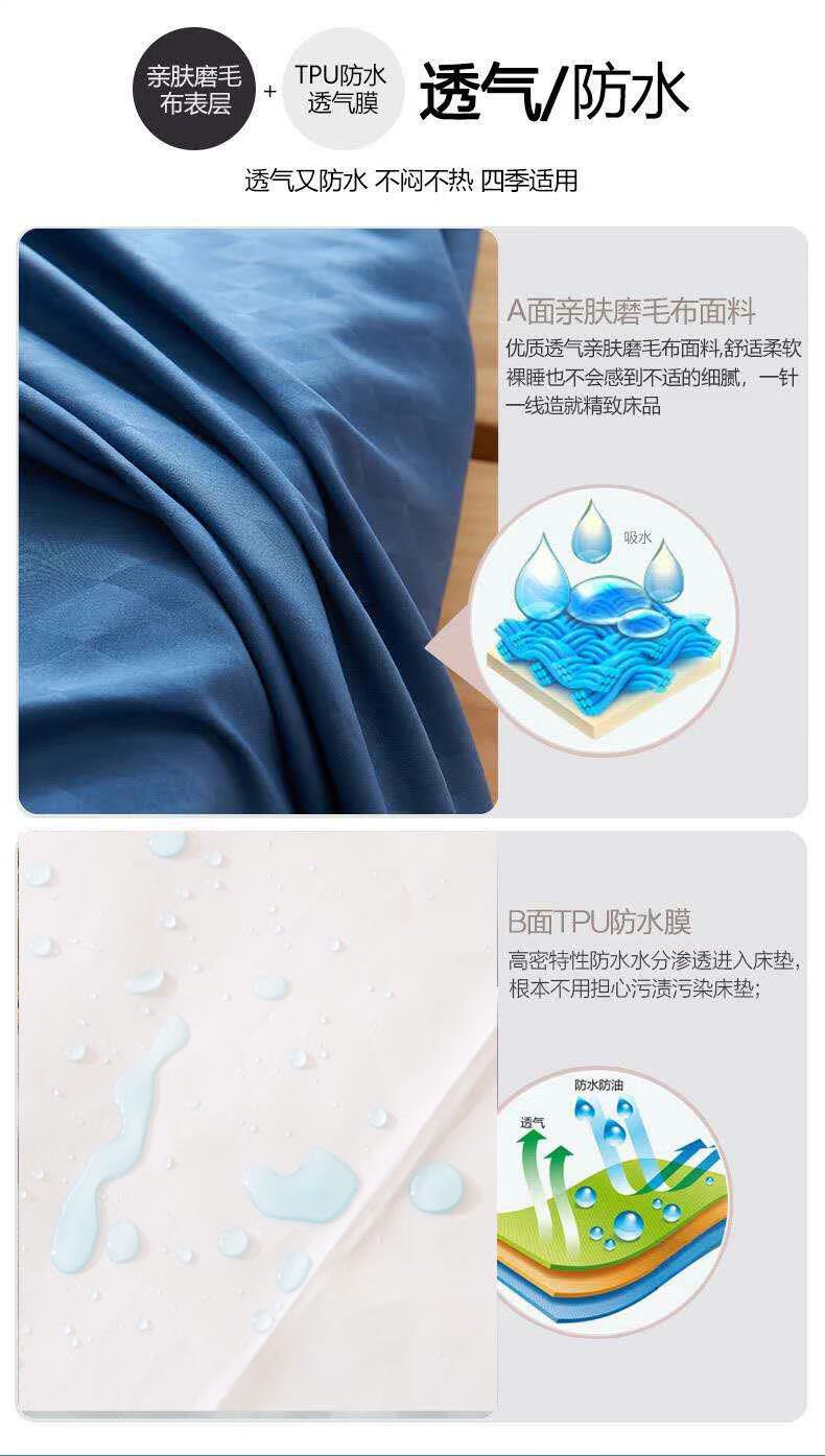 Giường có khóa kéo bao gồm tất cả sáu mặt urine nước tiểu không thấm nước và thoáng khí một mảnh thảm màu nâu Simmons bảo vệ chà nhám trẻ em - Trang bị Covers Mẫu ga phủ giường