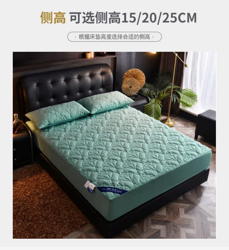 Giường chần bông dày sáu mặt bao gồm tất cả dây kéo màu nâu thảm đơn mảnh chà nhám giường tầng Simmons bảo vệ tay áo loại bỏ - Trang bị Covers Ga phủ giường