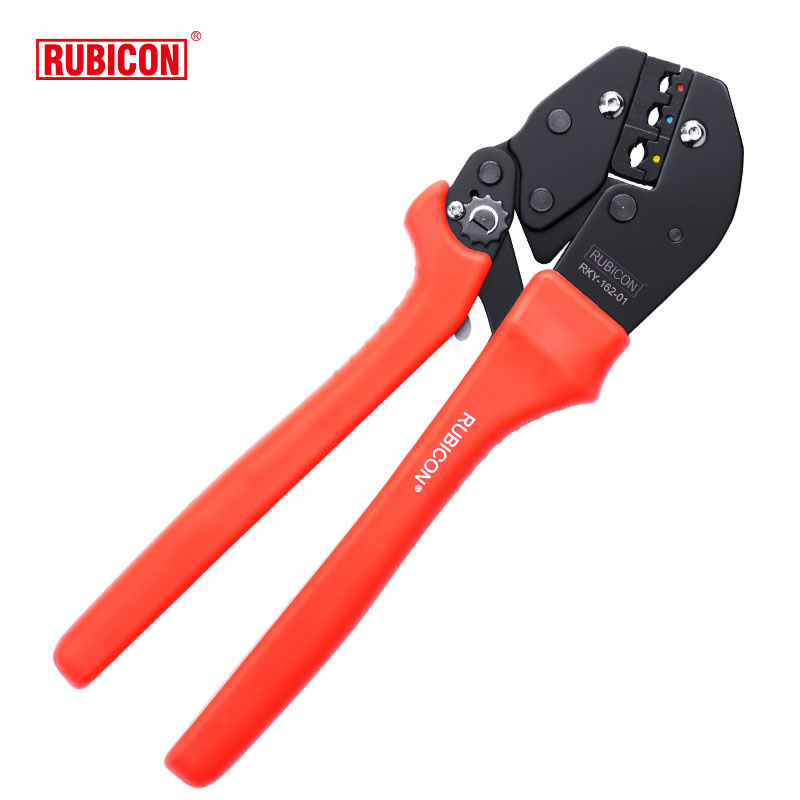 Japan RUBICON Robin Hood labor-saving press wire pliers insulation color classification terminal press pliers RKY-162-01