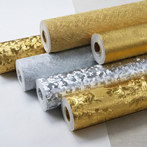 Gold leaf paper material ceiling ceiling gold silver color silver color silk thread wallpaper bar KTV background wall wallpaper