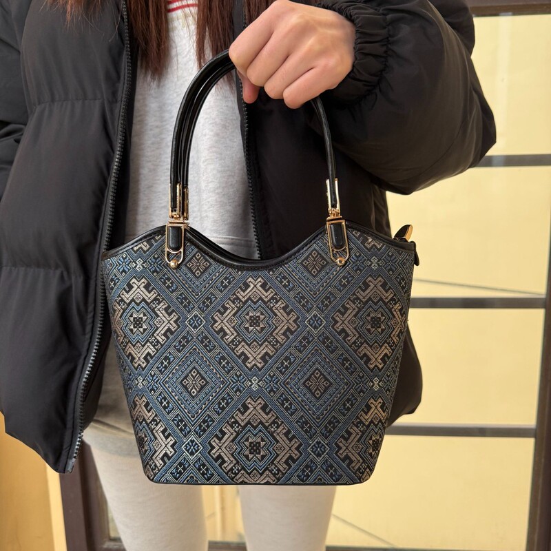 Guangxi Intangible Cultural Heritage Zhuang Brocade Bag, Vegetable Basket, Handbag, Women's Day Gift for Mom, Shoulder Bag, Women's Crossbody Bag