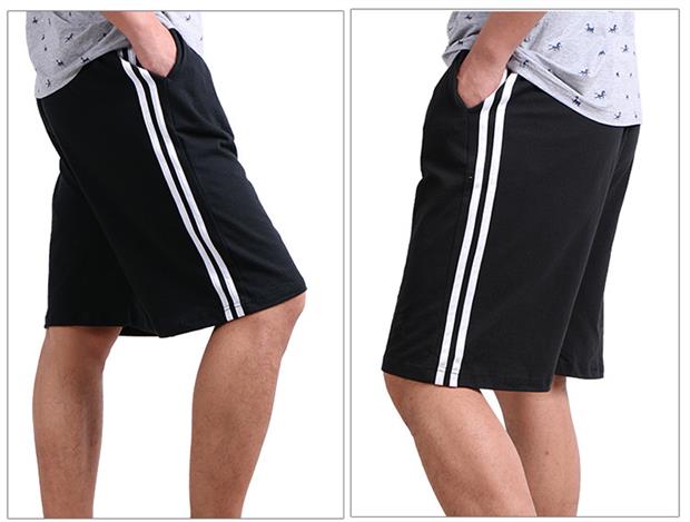 Quần short cotton trung niên nam lỏng lẻo cộng với phân bón XL thể thao co giãn giản dị eo trung niên bố năm quần quần nam