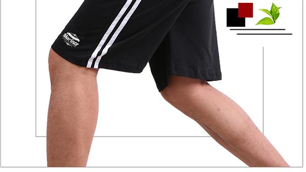 Quần short cotton trung niên nam lỏng lẻo cộng với phân bón XL thể thao co giãn giản dị eo trung niên bố năm quần quần nam