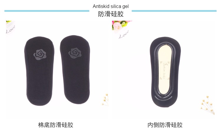 Vớ vớ nữ mùa hè siêu mỏng vớ vô hình silicone chống trượt vớ nông miệng Hàn dễ thương vớ cotton vớ tất đẹp