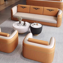 Light luxury negotiation table and chairs hotel lobby living room card seat business reception sofa chair office coffee table combination