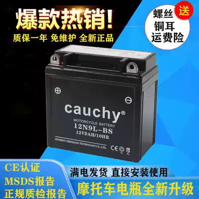 Applicable to Haojue 125 locomotive battery 12V9AH dry battery Diamond leopard locomotive 125 locomotive battery 12N9L