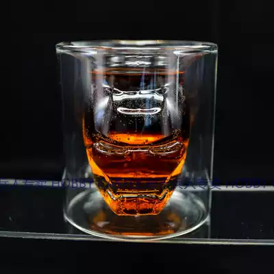Spot Hot Studio steel man head shape High Borosilicate transparent glass double water Cup