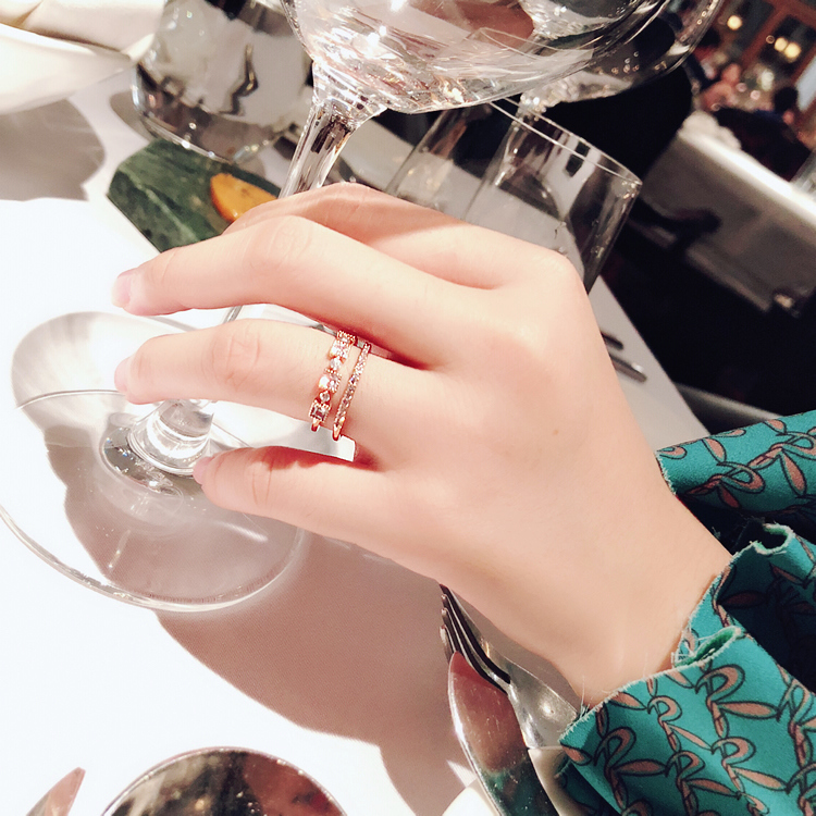 Nhẫn ngón tay nữ Nhật Bản và Hàn Quốc thời trang nhẫn đuôi thủy triều đơn giản mở vòng chung cá tính trang sức sinh viên Hàn Quốc nhẫn cưới vàng tây