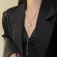 Silver temperament long pearl necklace, high-end and light luxury