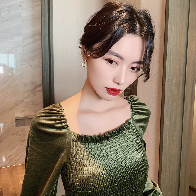 Koreanische Pendler Dreieck Tropf Öl Weiblich 2022 Internet Celebrity Temperament Einfache Earnail Ohrringe_voghion.com